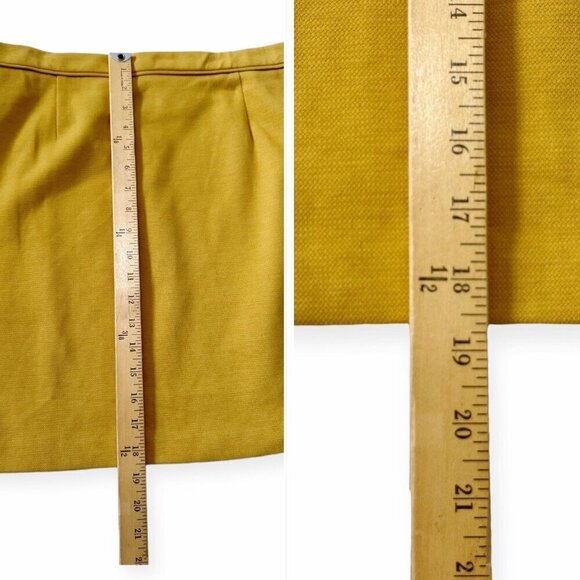 BODEN Mustard Yellow Mini Skirt Size 12R - Picture 9 of 11